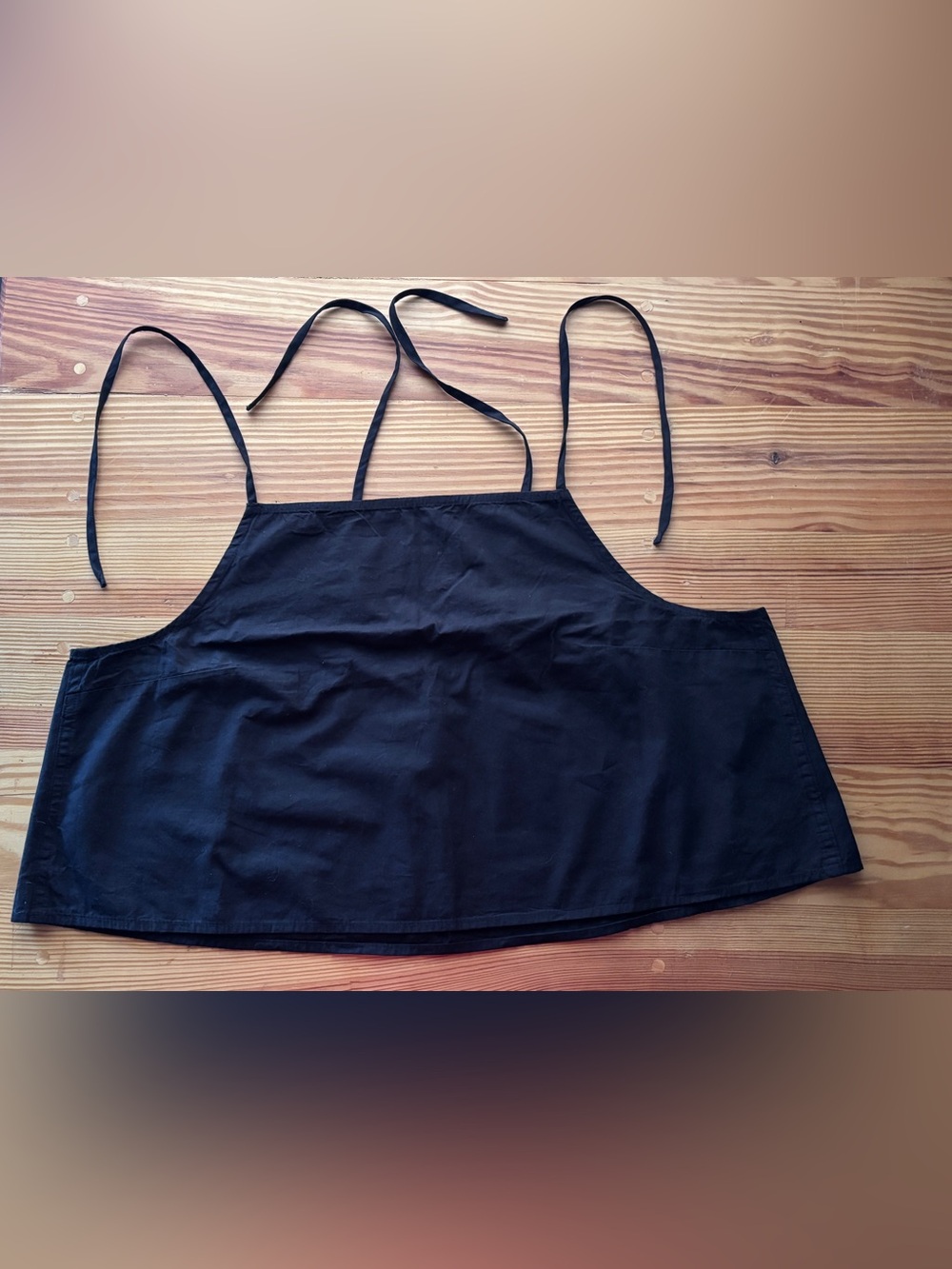 ARQ Black Tie Strap Cropped 100% Cotton Top